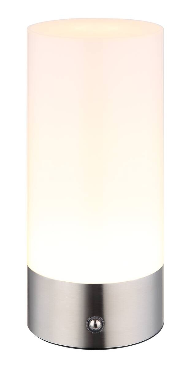 GLOBO LED-Tischlleuchte Lex nickel matt Metall H/D: ca. 19x8,8 cm