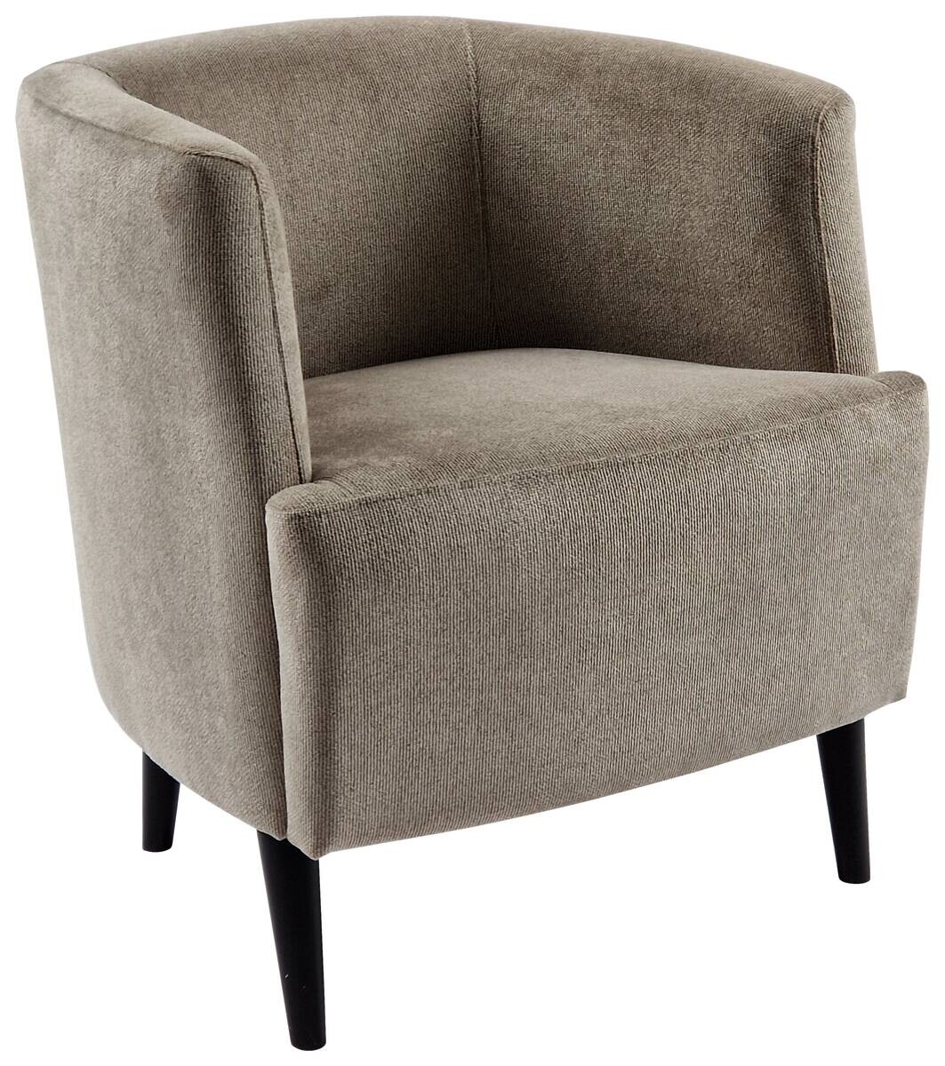 Sessel dunkelbeige Webstoff B/H/T: ca. 75x70x70 cm