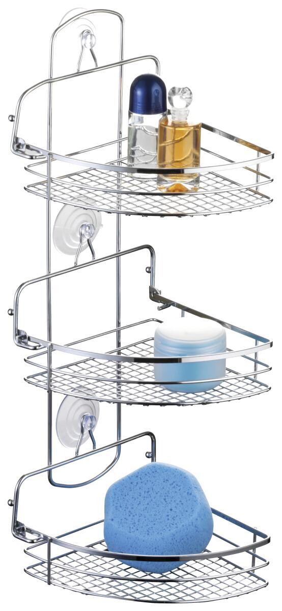 Eckregal silber Eisen B/H/L: ca. 20x58x20 cm