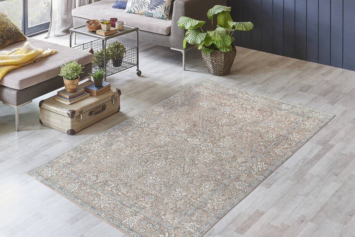 Kayoom Flachflorteppich Perry 125 beige B/L: ca. 120x170 cm