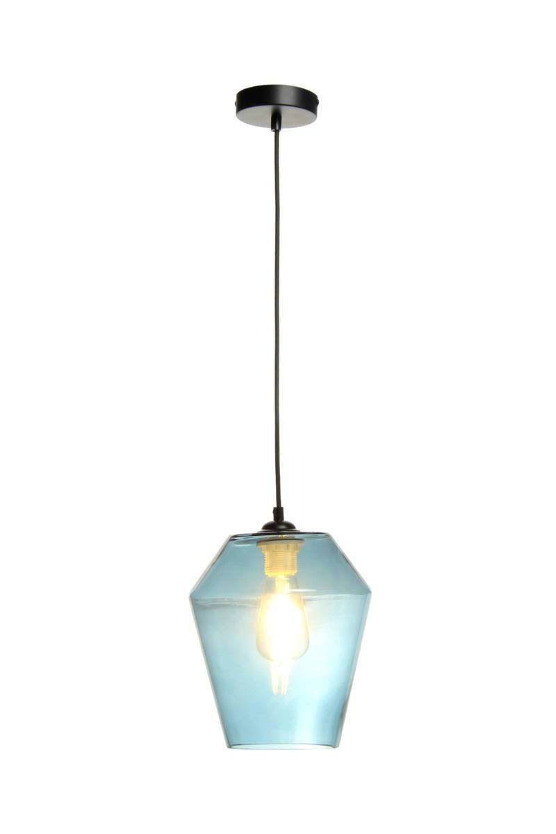 Kayoom Pendelleuchte Planta blau Glas B/H/L: ca. 21x30x21 cm E27 1 Brennstellen