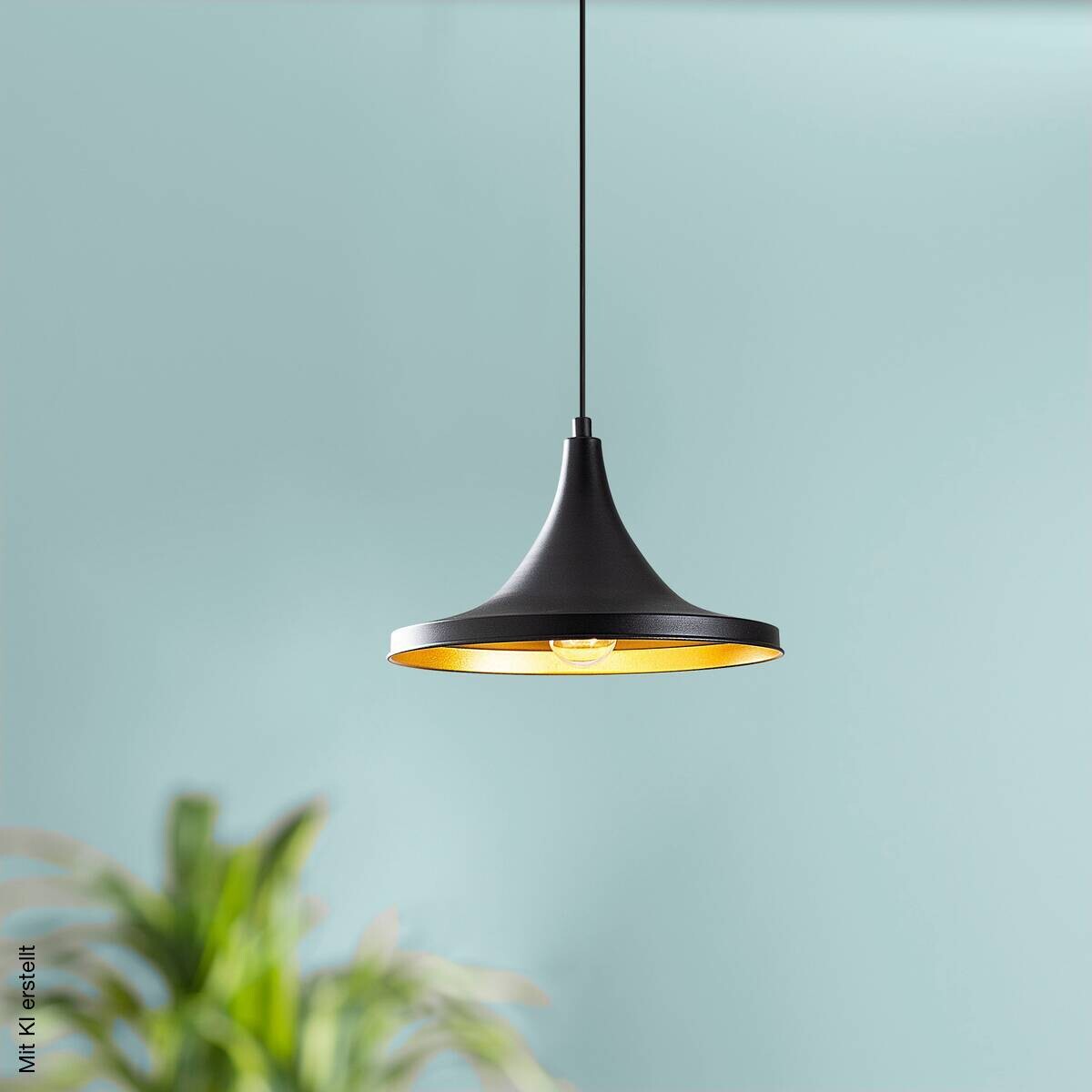 Opviq Pendelleuchte Berceste schwarz Metall B/H/T/L/D: ca. 30x113x30x30x30 cm E27 1 Brennstellen