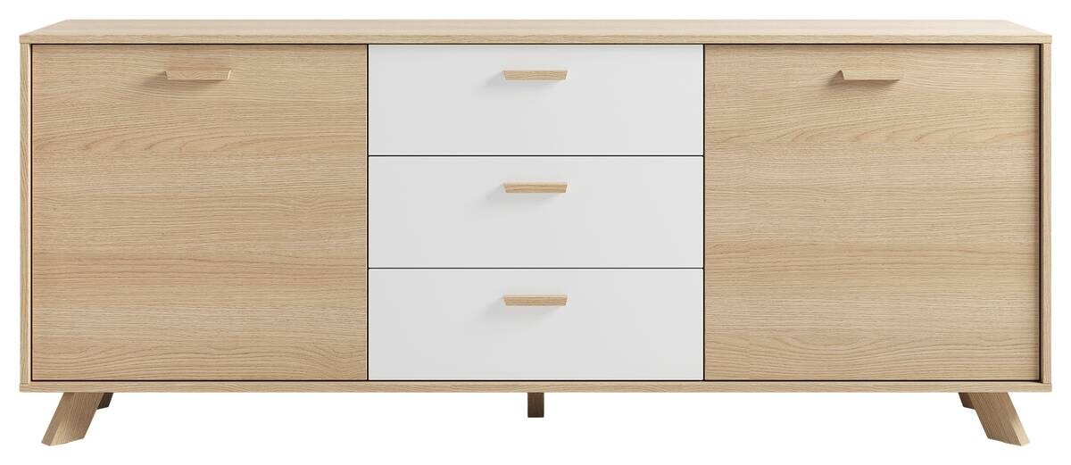 Sideboard BASTIAN Eiche weiß B/H/T: ca. 180x72,5x36,5 cm