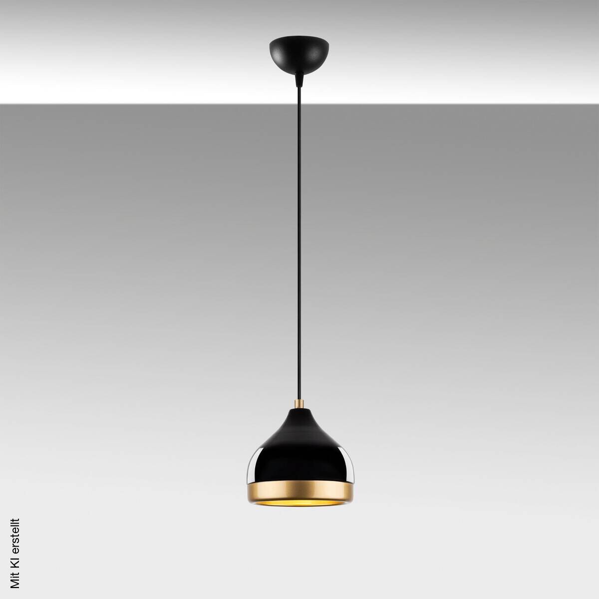 Opviq Pendelleuchte Yldo schwarz B/H/T/L/D: ca. 17x112x17x17x17 cm E27 1 Brennstellen