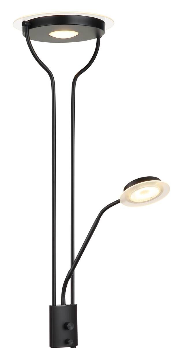 GLOBO LED-Deckenfluter schwarz Metall B/H/L: ca. 25,5x180x28 cm 1 Brennstellen