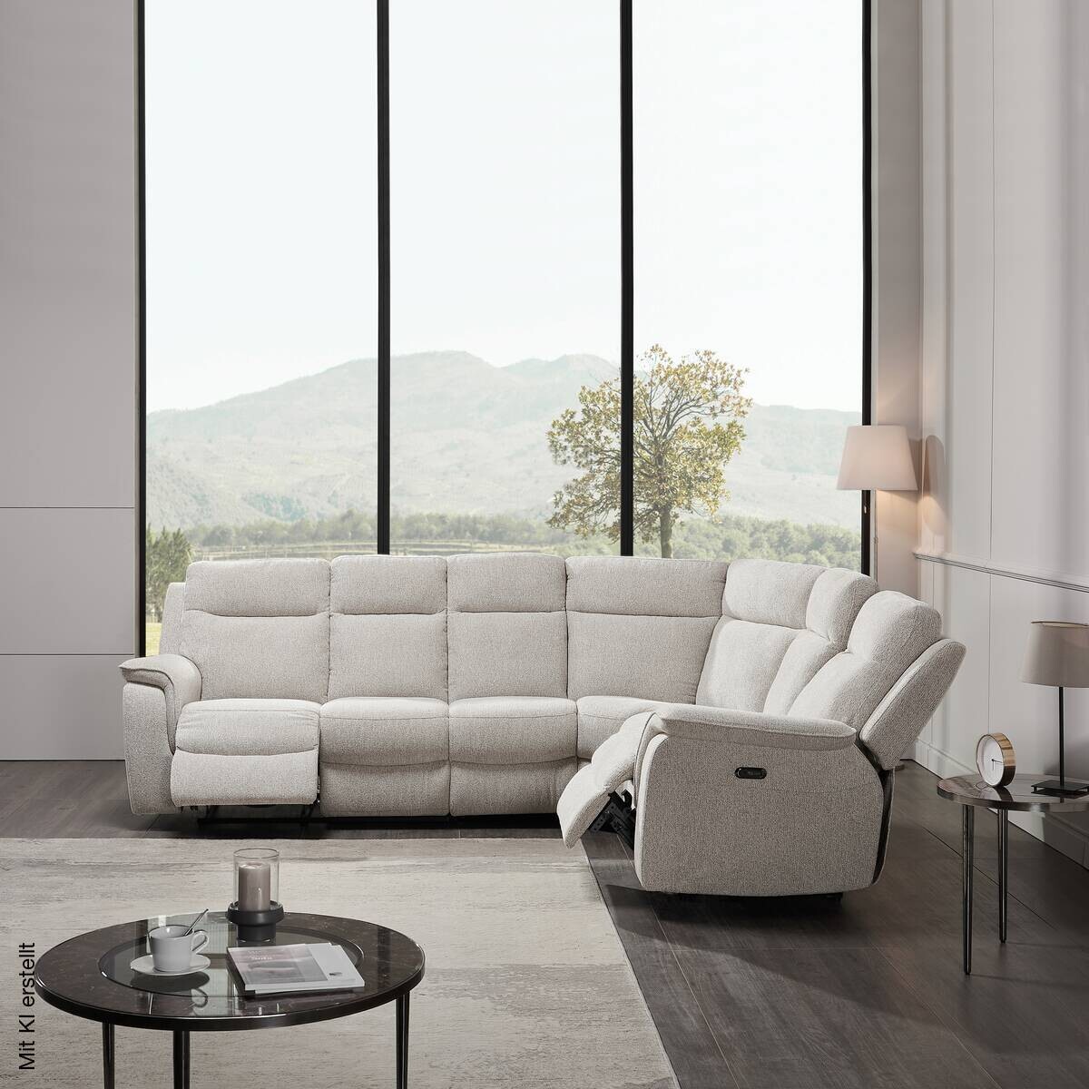 Ecksofa beige Polyester B/H/T: ca. 291x102x251 cm