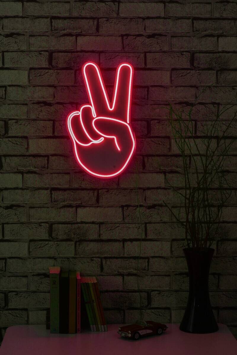 Opviq LED-Wandleuchte rot PVC B/H/T/L: ca. 29x44x2x29 cm