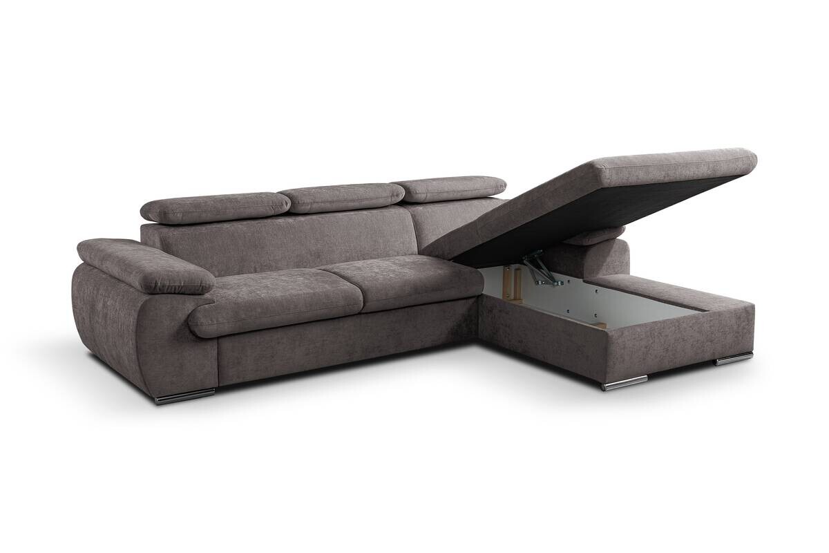 Ecksofa mit Bettfunktion und Bettkasten stone Polyester B/H/T: ca. 284x102x196 cm