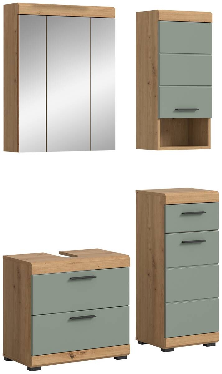Badezimmer-Set Scout Eiche Artisan Nachbildung salbei Nachbildung B/H/T: ca. 112x191x37 cm