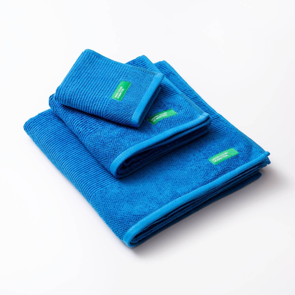 BENETTON Frottier-Set RAINBOW blau 100% Baumwolle B/L: ca. 50x90 cm