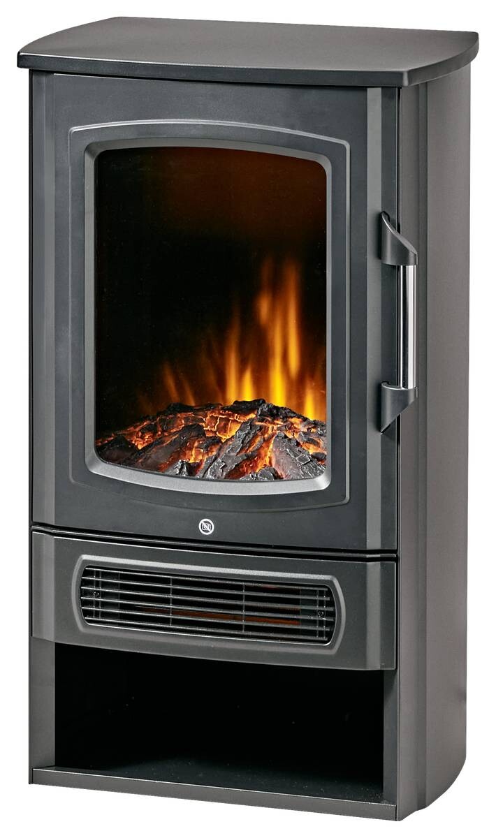 BHP Elektrischer-Kamin BG00595 schwarz Kunststoff Metall B/H/T: ca. 45x74x32 cm