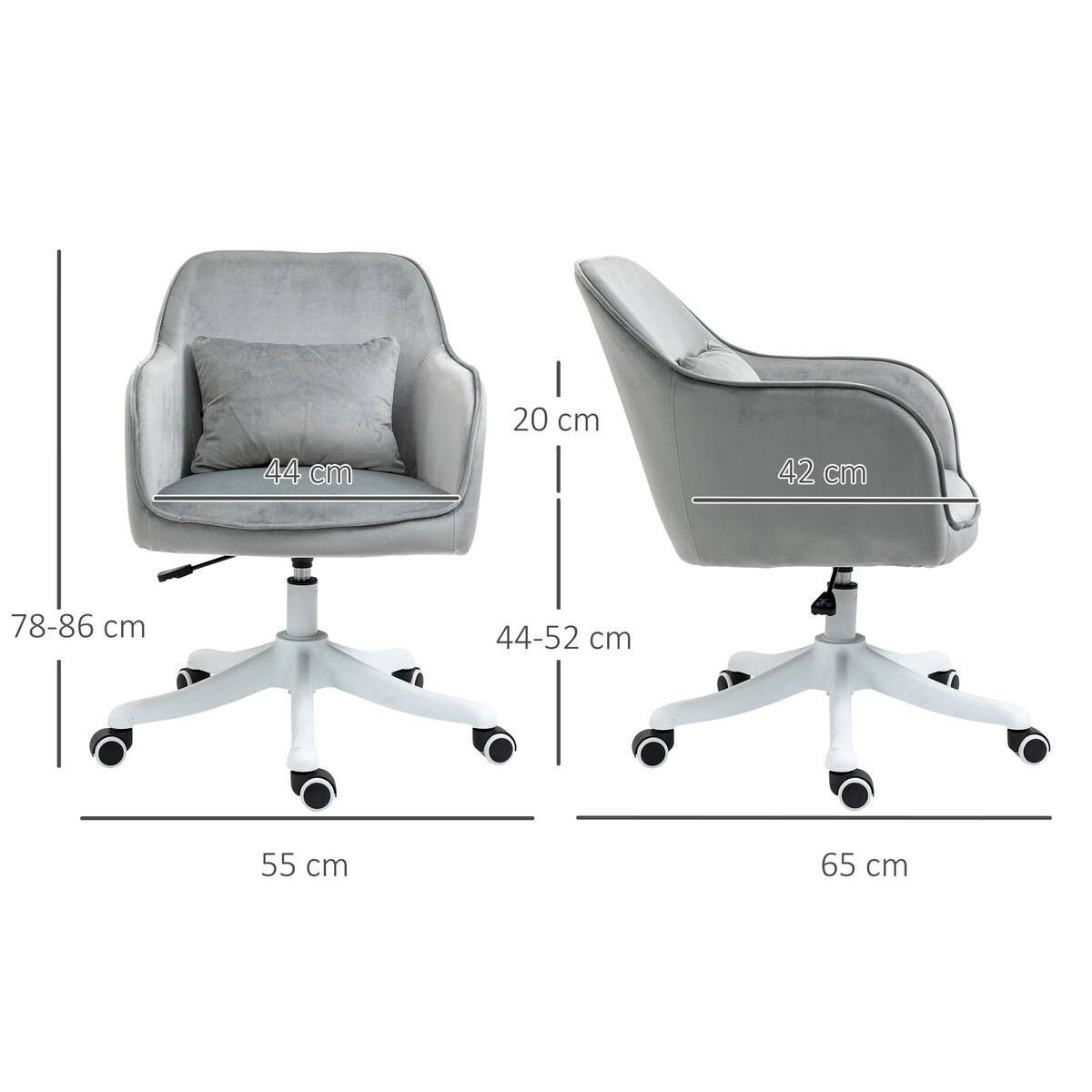 Drehstuhl 921-298V70GY grau