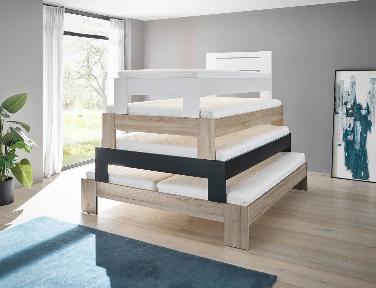 Futonbett Cannes weiß Liegefläche B/L: ca. 180x200 cm