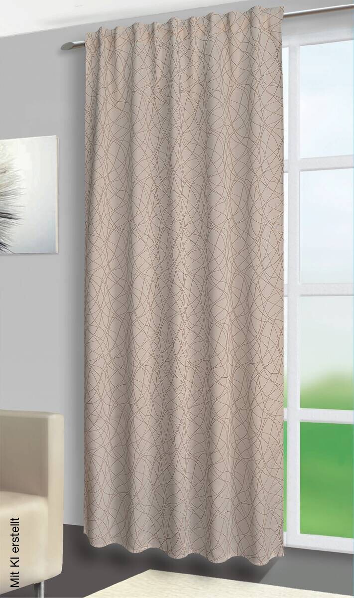 Kombivorhang Doreen beige B/L: ca. 135x245 cm