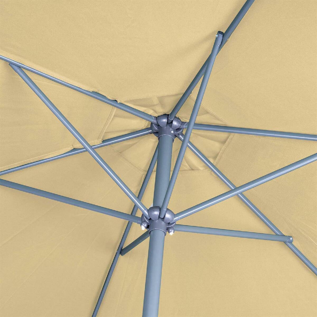 VCM Sonnenschirm creme Polyester-Mischgewebe H/D: ca. 230x290 cm