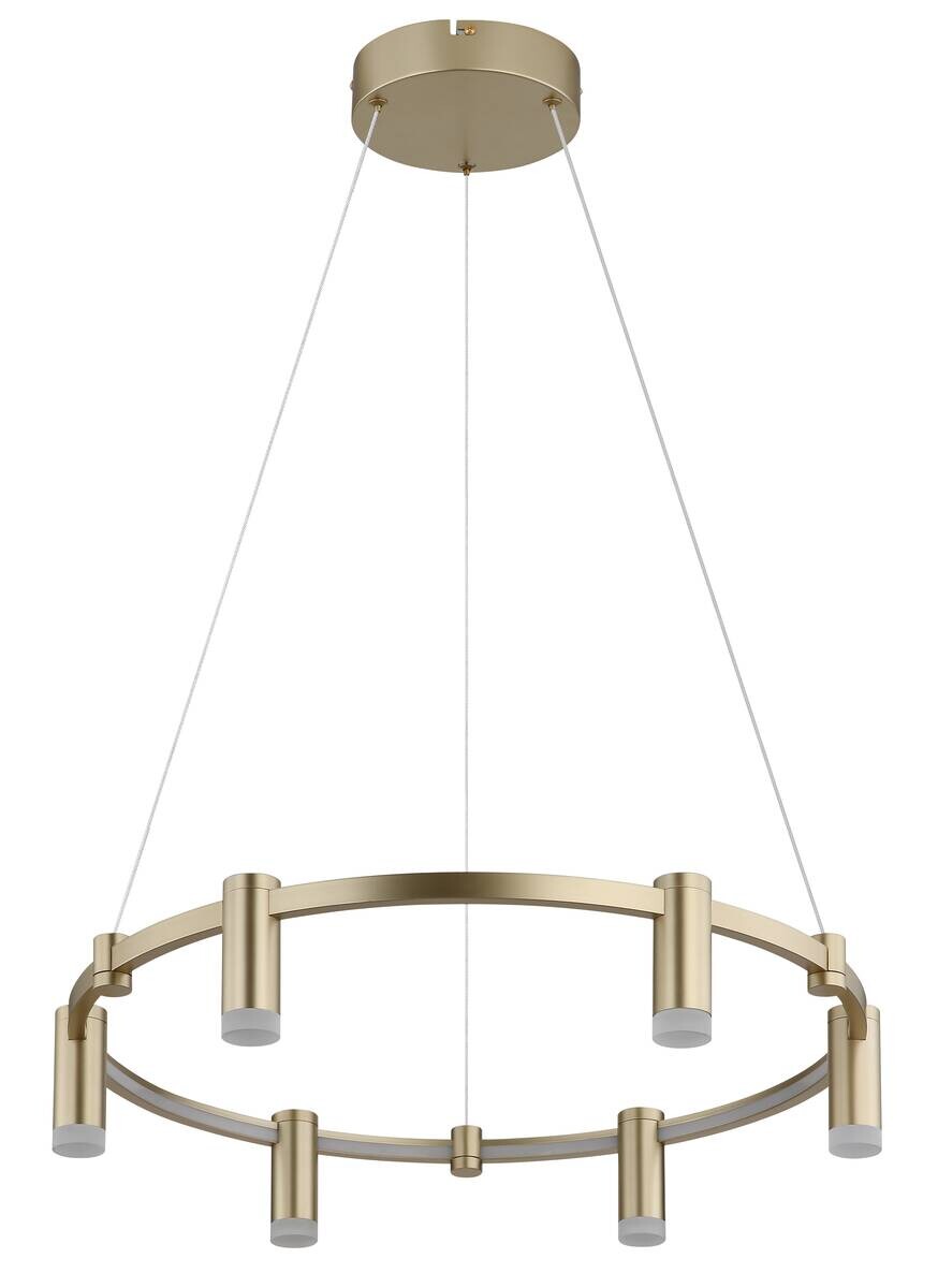GLOBO Hängeleuchte Opal gold Acryl Aluminium Metall H/D: ca. 120x62 cm 1 Brennstellen