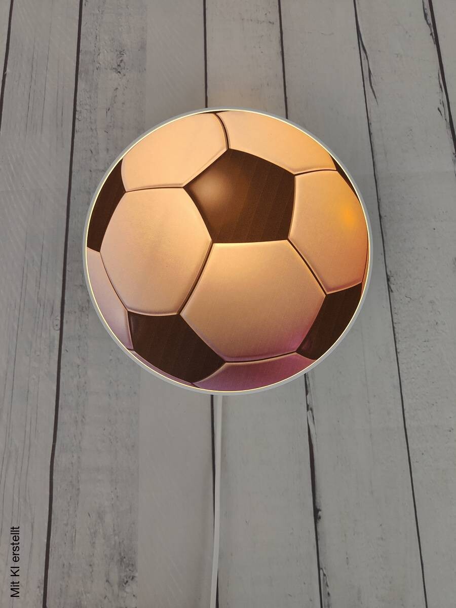 Niermann Kinderwandleuchte Fußball schwarz weiß Kunststoff