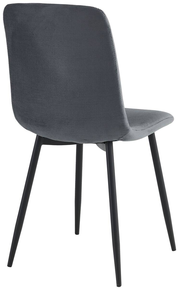Stuhl Leipzig, 4er-Set anthrazit Microfaser B/H/T: ca. 44x92x54 cm