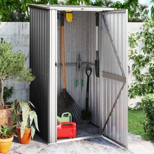 vidaXL Gartenhaus anthrazit B/H/T: ca. 118,5x209,5x97 cm
