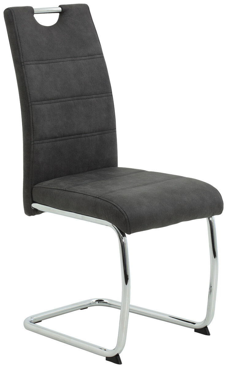 Schwingstuhl Flora anthrazit Vintage Microfaser B/H/T: ca. 43x98x59 cm