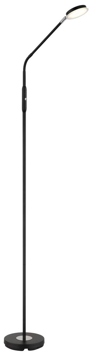 GLOBO Stehlampe mattschwarz Metall B/H/L: ca. 20x173x52 cm 1 Brennstellen