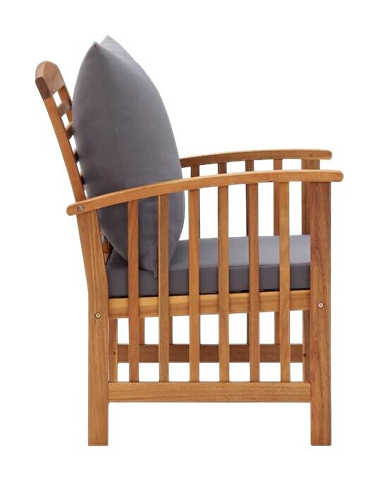 vidaXL Gartensessel grau Polyester B/H/L: ca. 67x83x59 cm