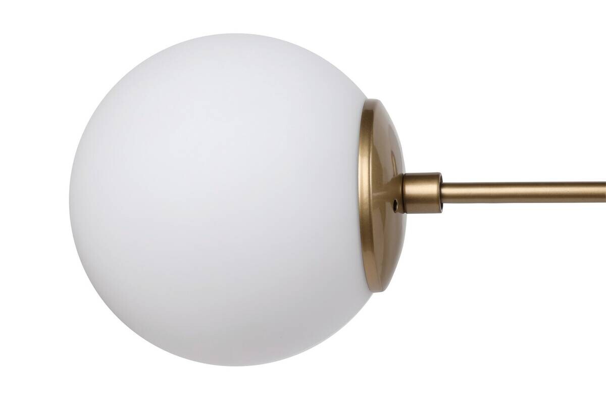 Opviq Pendelleuchte Damar-6322 weiß gelb Metall Glas B/H/T/L: ca. 100x48x58x100 cm E27 6 Brennstellen