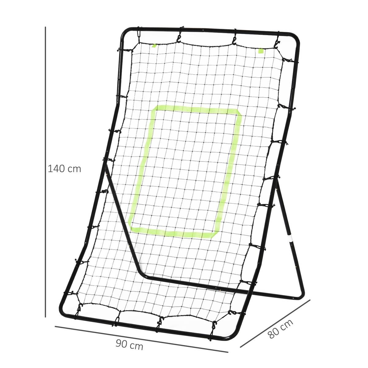 HOMCOM Netzrückprallwand Rebounder schwarz B/H/L: ca. 90x140x80 cm