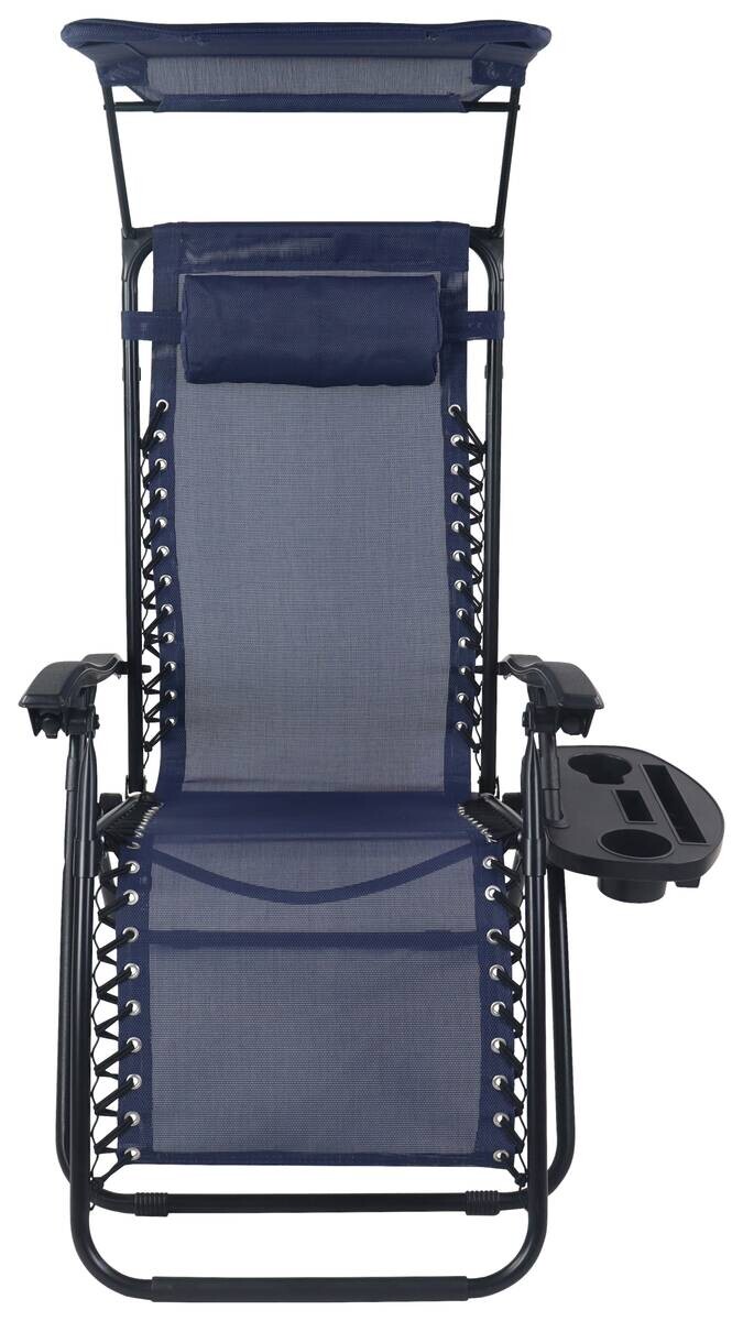 Gartenliege blau Textilene B/H/L: ca. 64x107x160 cm