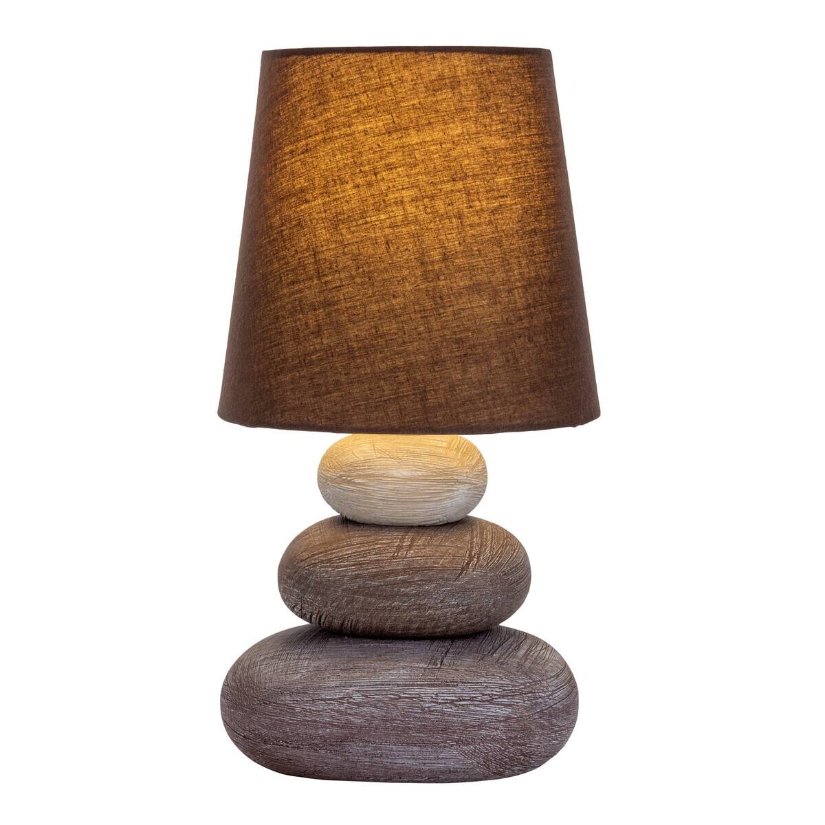 Näve Leuchten Tischleuchte 3045214 braun Keramik B/H/T: ca. 16x31x16 cm E14 1 Brennstellen