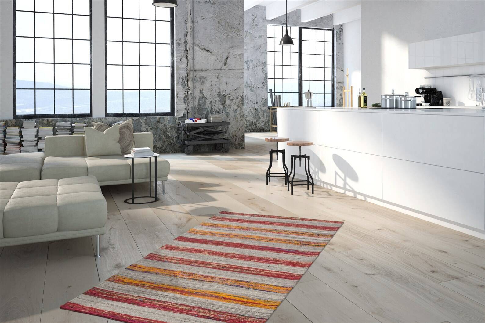 Kayoom Kurzflorteppich Duarte 210 rot B/L: ca. 120x170 cm