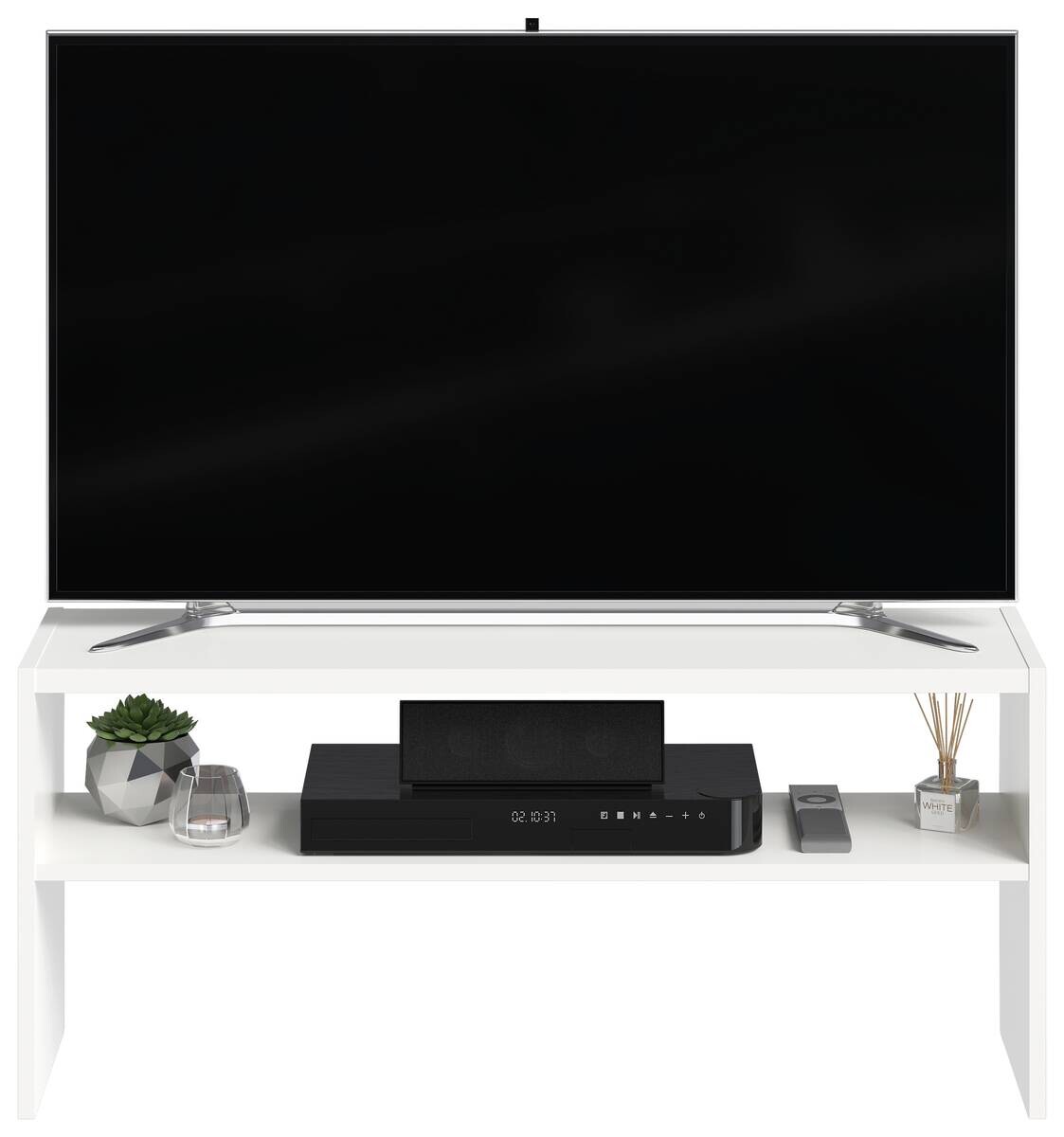 TV-Bank weiß B/H/T: ca. 94x42x28 cm
