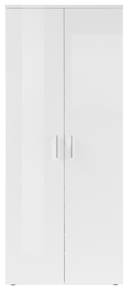 Schuhschrank Lincoln weiß weiß glänzend B/H/T: ca. 80x190x35 cm