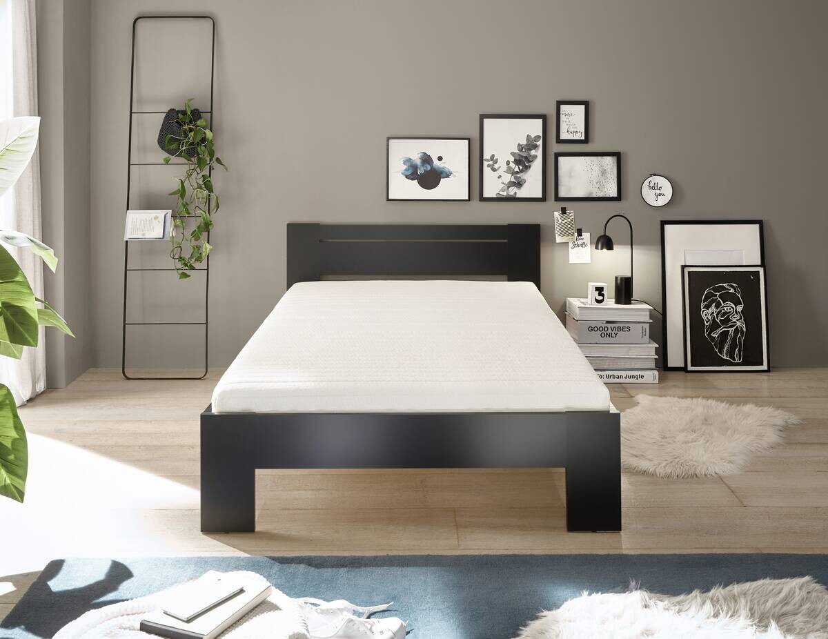 Futonbett Cannes schwarz Liegefläche B/L: ca. 120x200 cm