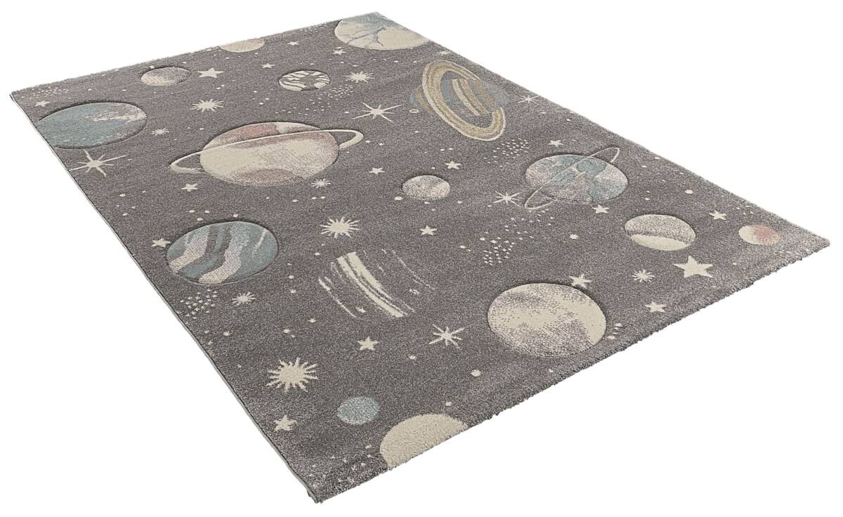 Merinos Teppich Pastel Kids grau B/L: ca. 120x170 cm