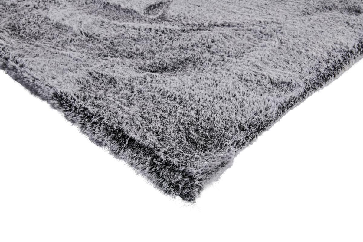 Fellimitat Maya Silbergrau B/L: ca. 60x100 cm