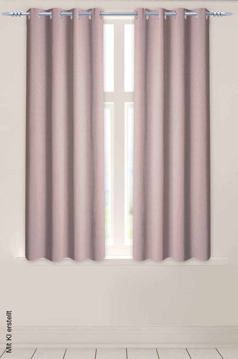 Verdunklungsvorhang Larius rosé B/L: ca. 140x175 cm