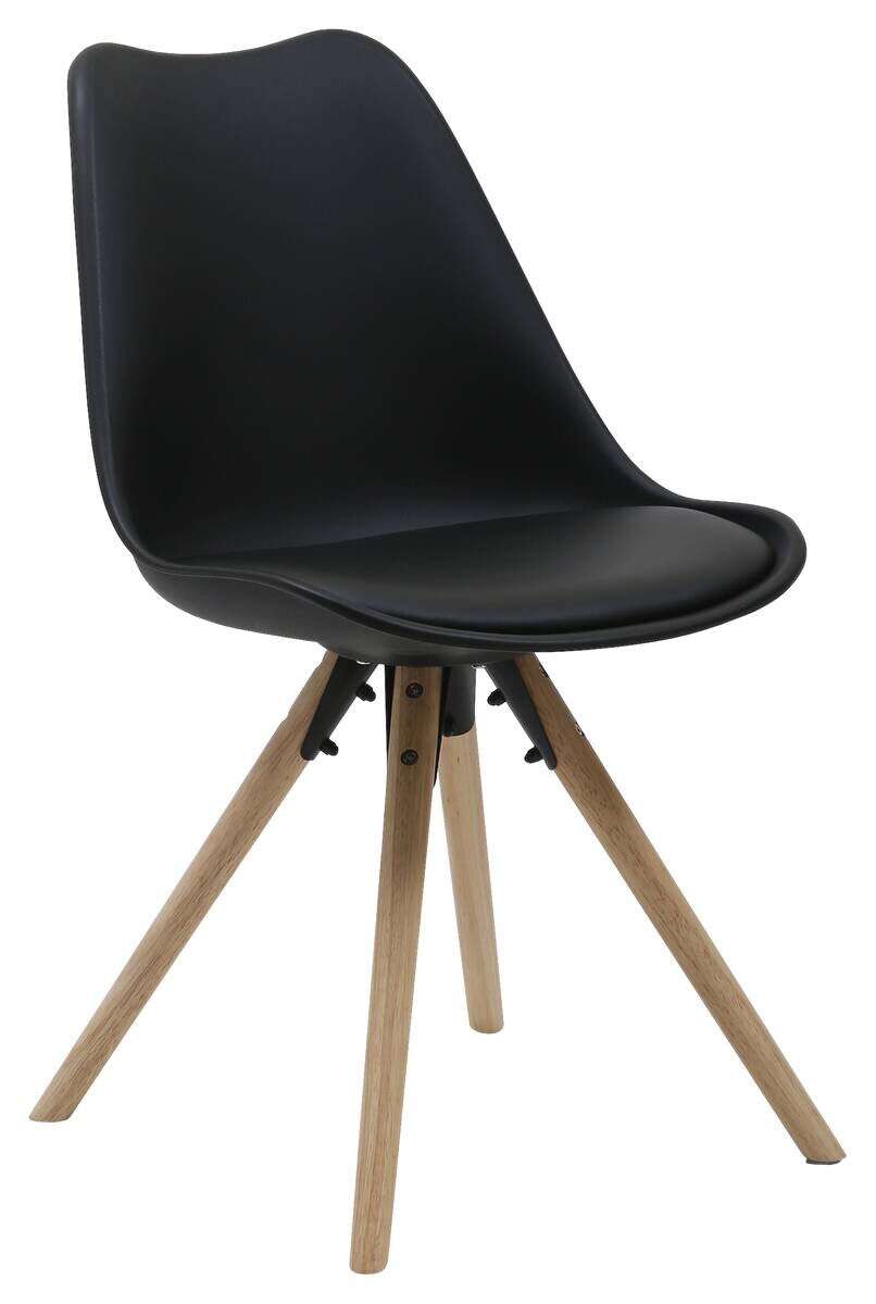 Stuhl Bela schwarz Kunststoff B/H/T: ca. 48x83,5x57 cm