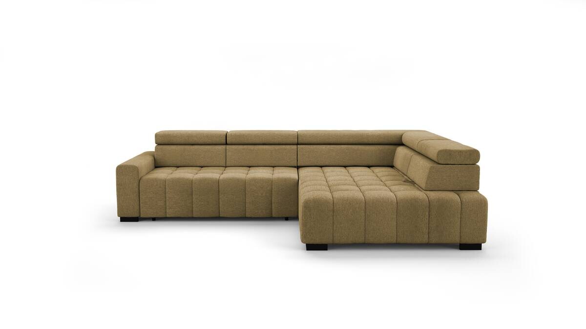 Ecksofa mit Bettfunktion senf Flachgewebe B/T: ca. 300x210 cm