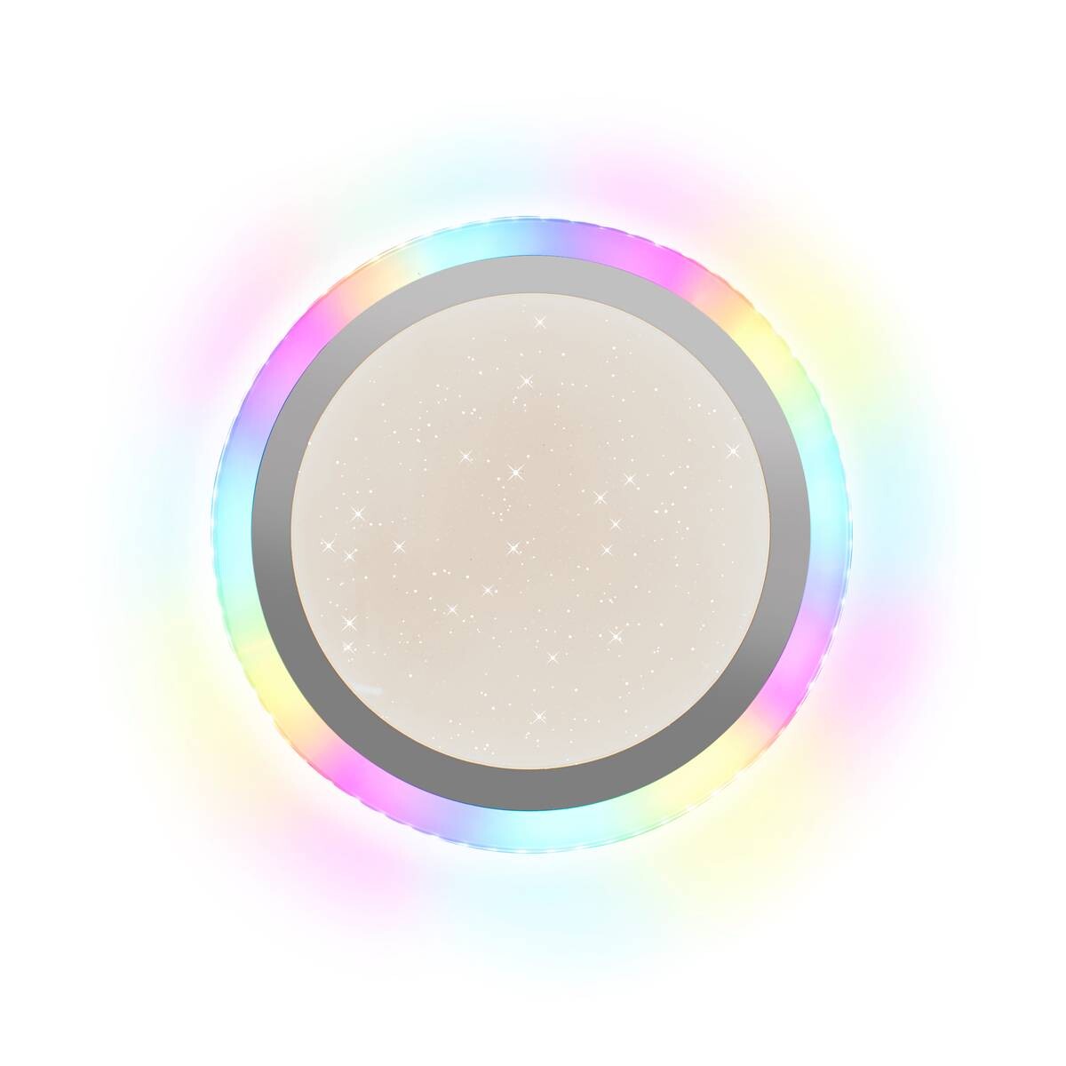 Just Light LED-Deckenleuchte Cyba klar silber Kunststoff Metall H/D: ca. 8x45 cm 2 Brennstellen