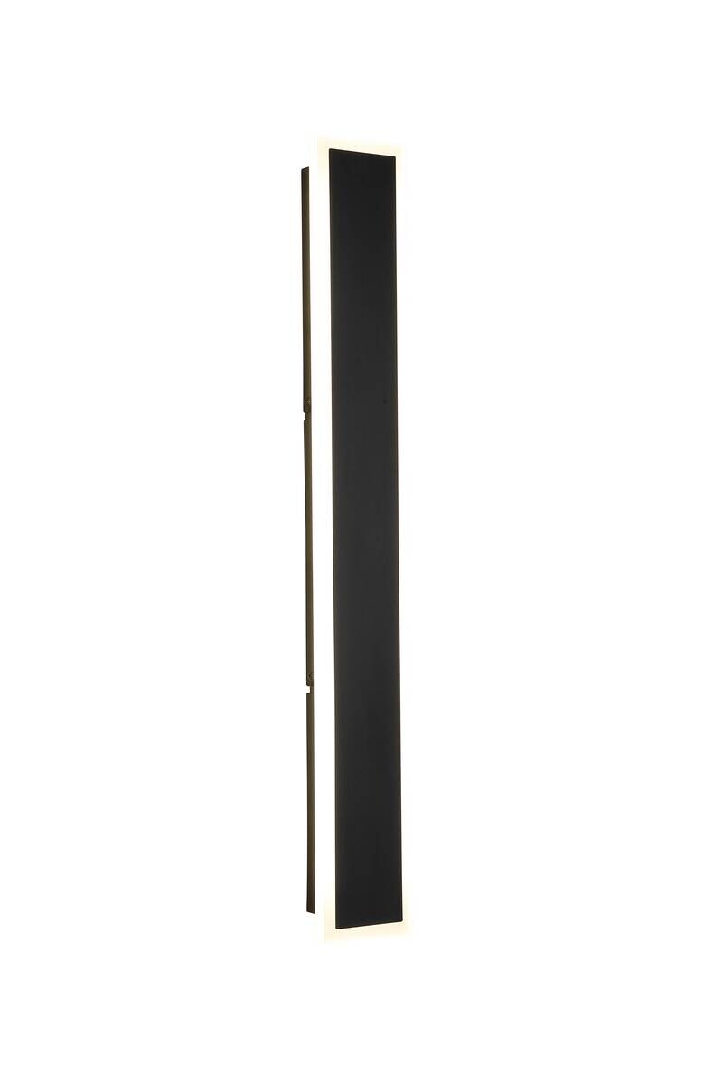 LED-Außenwandleuchte schwarz sand B/H/T: ca. 8x60x5 cm