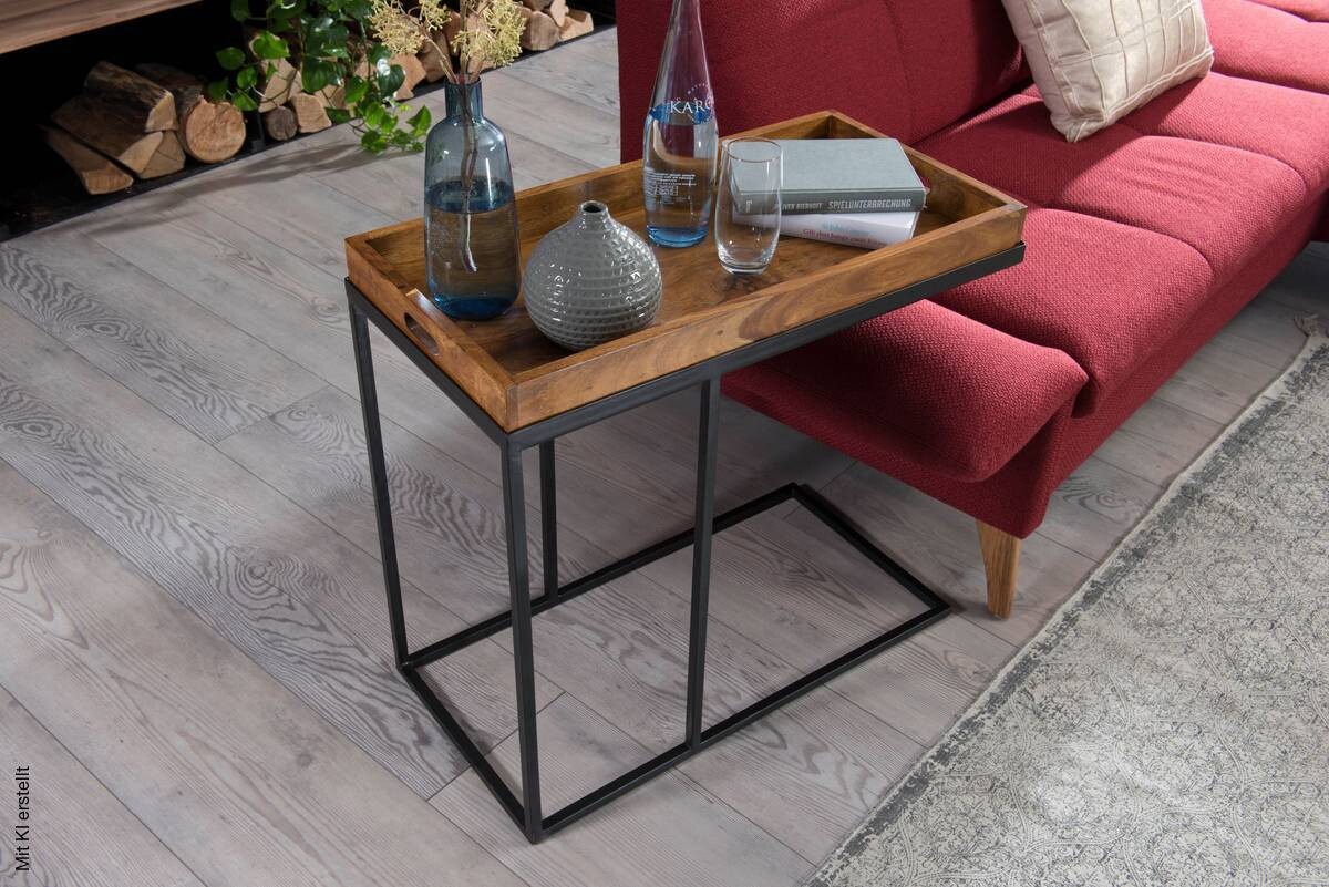 Beistelltisch rosenholz Nachbildung Holz B/H/T: ca. 70x65x34 cm