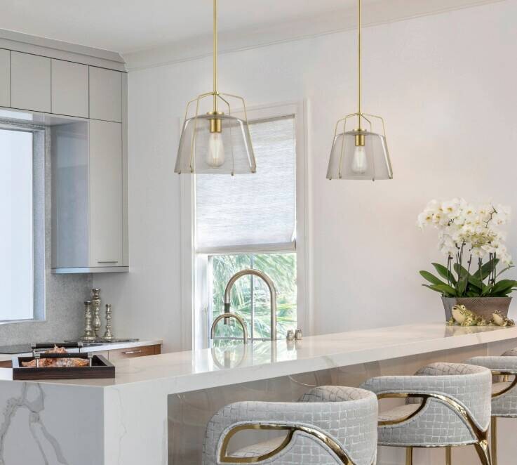 Westinghouse Pendelleuchte Hallein messing Glas Metall B/H/L: ca. 28x26x28 cm E27 1 Brennstellen