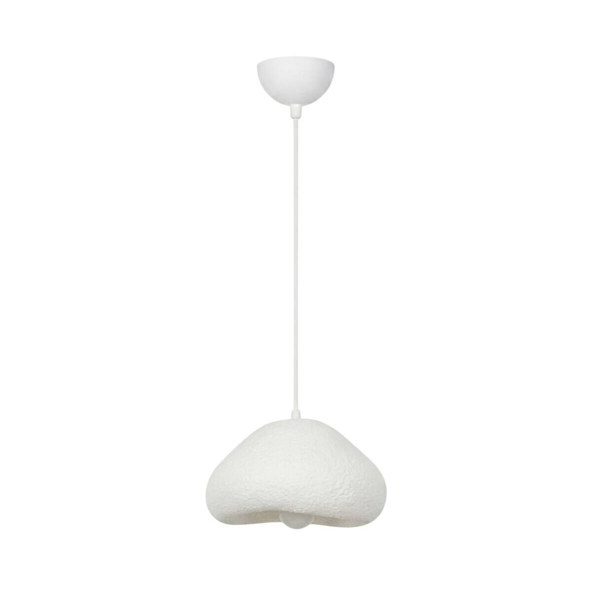 Opviq Pendelleuchte weiß Fiberglas Metall B/T/L: ca. 32x28x32 cm E27 1 Brennstellen