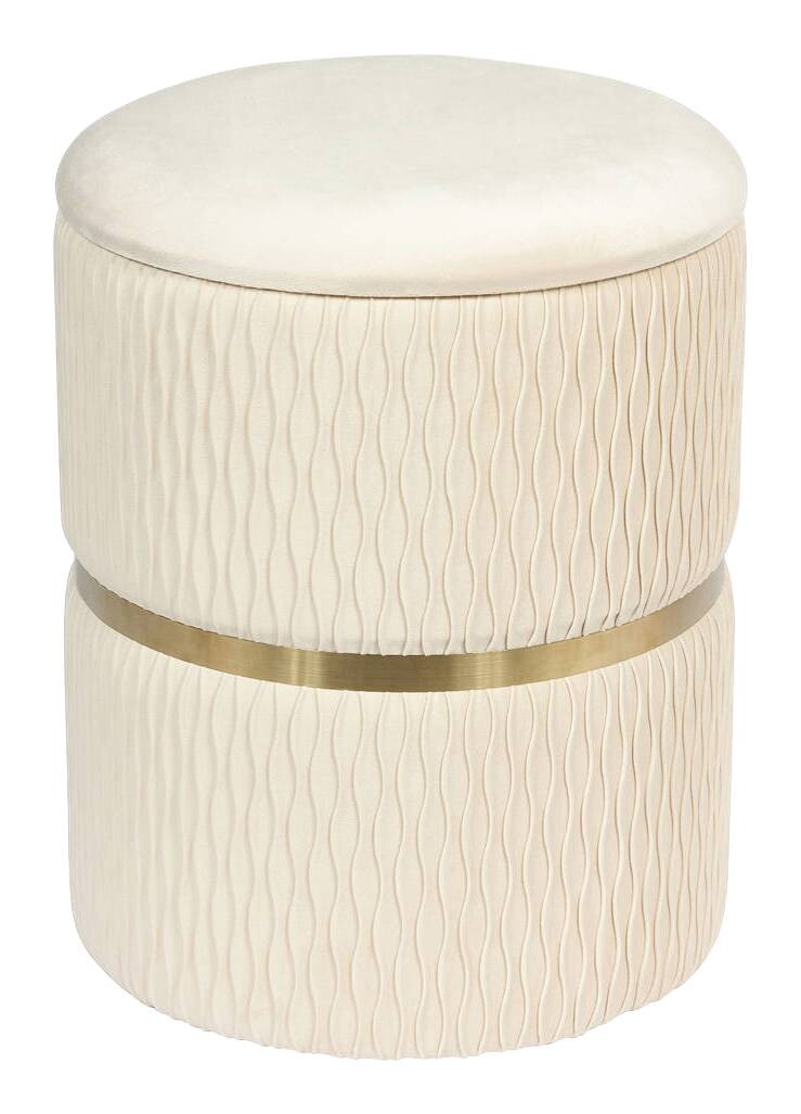 360 Living Hocker Milas 100 2er-Set creme H/D: ca. 44x36 cm