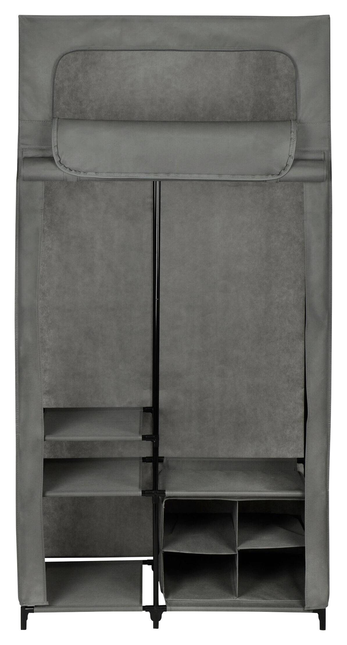 POCOline Kleiderschrank grau Metall