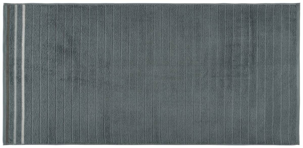 oh cosy Duschtuch Marta dunkelgrau 100% Baumwolle B/L: ca. 70x140 cm