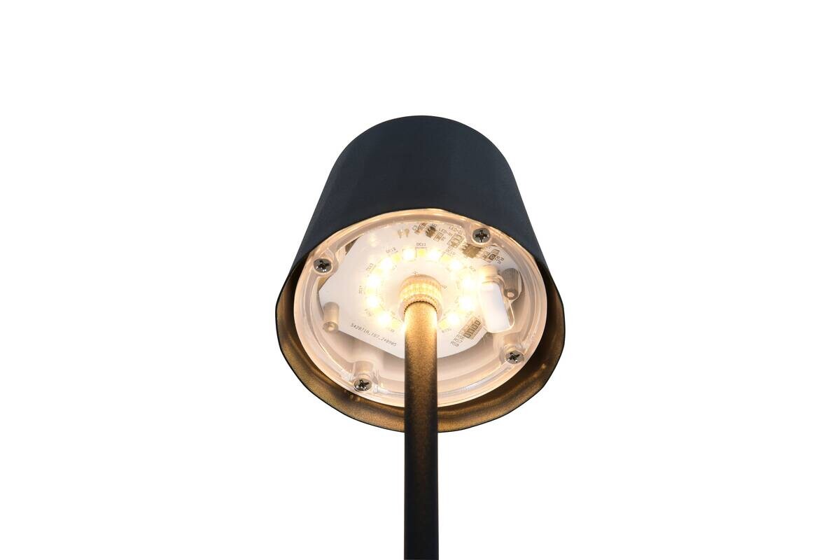 Reality LED Tischleuchte DIAZ mattschwarz Metall H: ca. 21 cm 1 Brennstellen