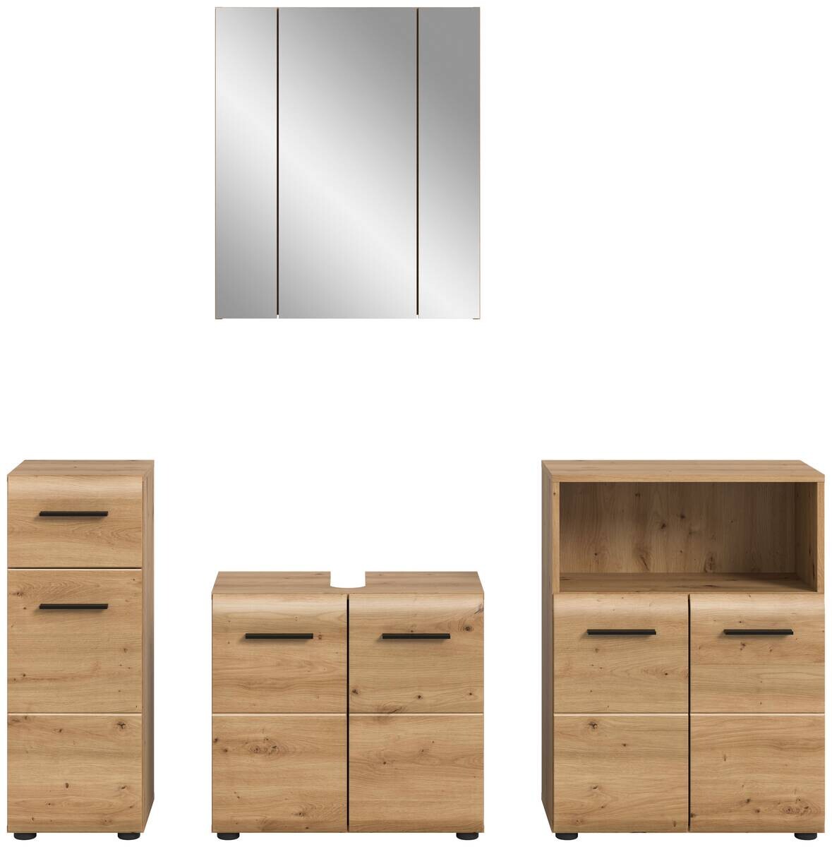 Badezimmer-Set Ice Artisan Oak Nachbildung B/H/T: ca. 180x185x30 cm