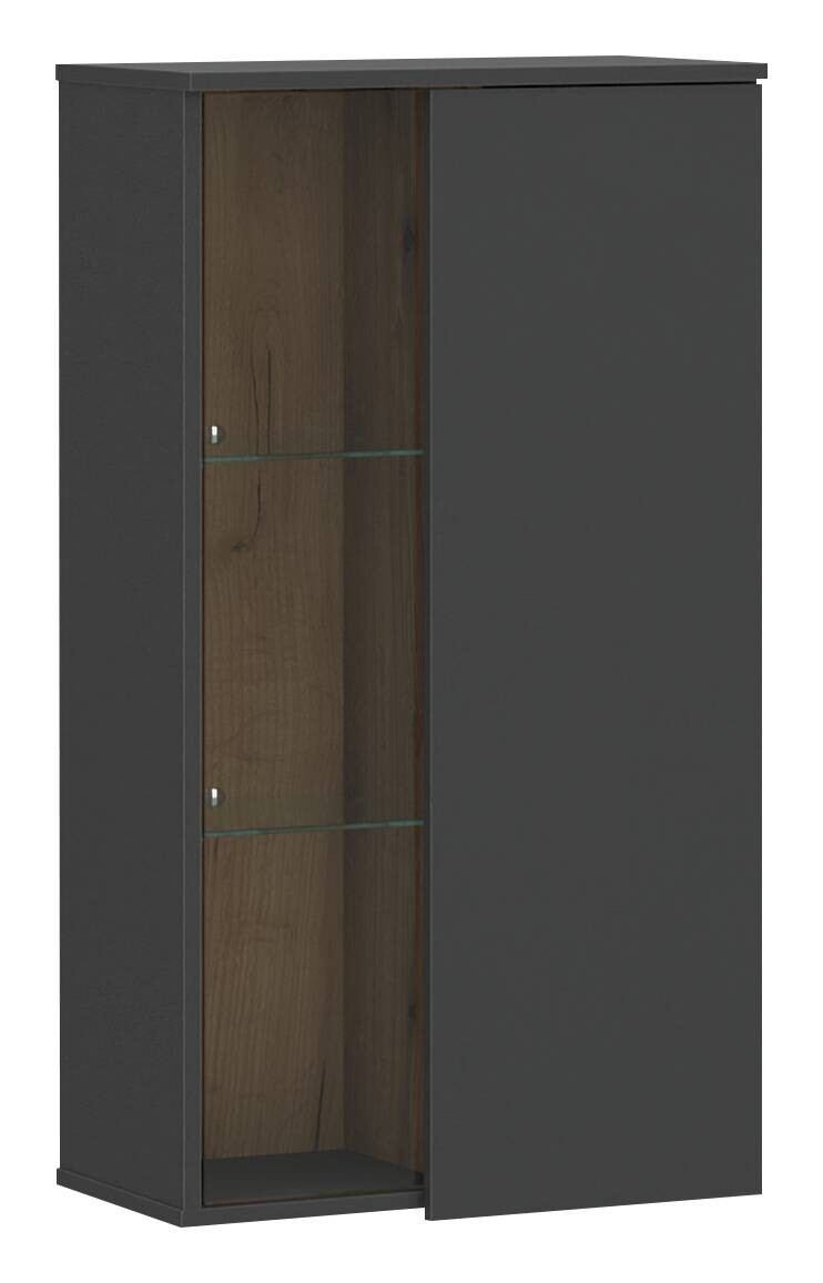 Hängevitrine Neo Eiche Evoke Oak Nachbildung anthrazit B/H/T: ca. 55x101x32 cm